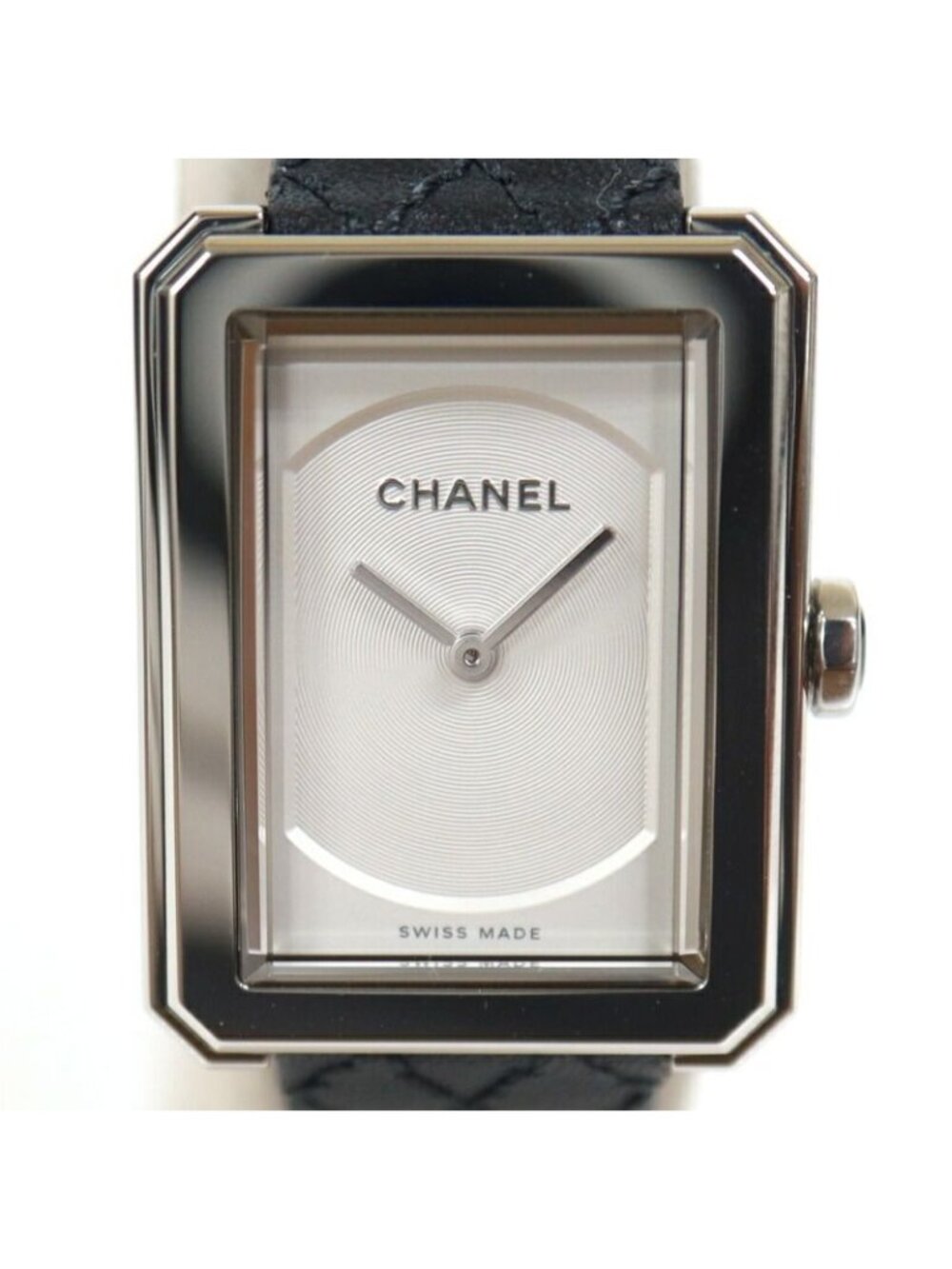 Chanel Boyfriend Small Watch Silver Black